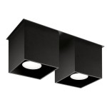 Plafon QUAD 2 czarny SL.0063 Sollux Lighting
