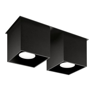 Plafon QUAD 2 czarny SL.0063 Sollux Lighting