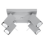 Plafon MERIDA 4 szary SL.0458 Sollux Lighting