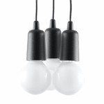 Lampa wisząca DIEGO 3 czarna SL.0573 Sollux Lighting