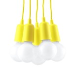 Lampa wisząca DIEGO 5 żółta SL.0580 Sollux Lighting