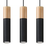Lampa wisząca PABLO 3L czarna SL.0634 Sollux Lighting