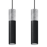Lampa wisząca BORGIO 2 czarny SL.0651 Sollux Lighting