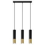 Lampa wisząca LOOPEZ 3L czarny/złoty SL.0954 Sollux Lighting