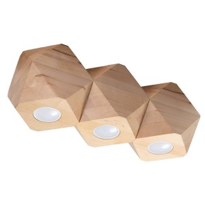 Plafon WOODY 3 naturalne drewno SL.1010 Sollux Lighting