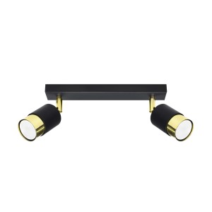 Plafon NERO 2 czarny/złoty SL.1070 Sollux Lighting