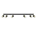 Plafon NERO 6 czarny/złoty SL.1073 Sollux Lighting