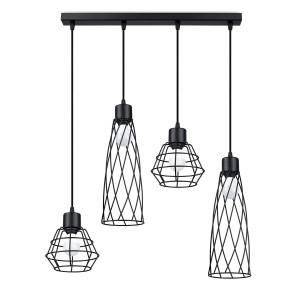 Lampa wisząca SUBA 4L czarna SL.1167 Sollux Lighting