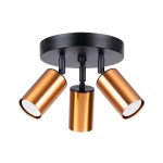 Plafon WINX 3P czarny/miedź SL.1377 Sollux Lighting