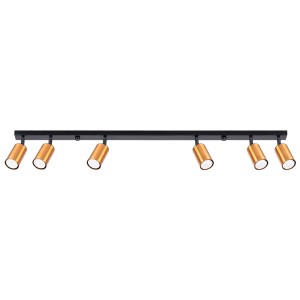Plafon WINX 6L czarny/miedź SL.1380 Sollux Lighting