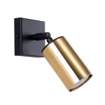 Kinkiet WINX czarny/złoty SL.1382 Sollux Lighting