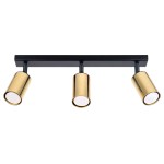 Plafon WINX 3 czarny/złoty SL.1384 Sollux Lighting