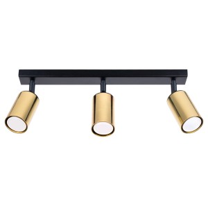 Plafon WINX 3 czarny/złoty SL.1384 Sollux Lighting