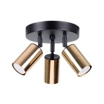 Plafon WINX 3P czarny/złoty SL.1385 Sollux Lighting