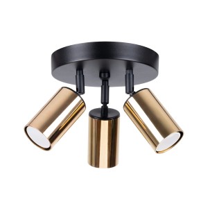 Plafon WINX 3P czarny/złoty SL.1385 Sollux Lighting