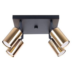 Plafon WINX 4 czarny/złoty SL.1386 Sollux Lighting