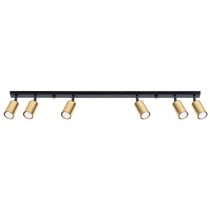 Plafon WINX 6L czarny/złoty SL.1388 Sollux Lighting