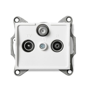 LOGI 02-1340-002 biały gniazdo RTV-SAT przelotowe 25102 Kanlux