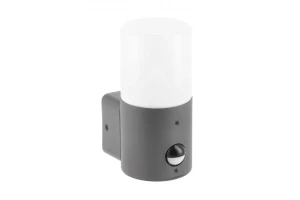 Oprawa ogrodowa CORTA-AU PIR, E27, MAX.25W, AC220-240V, IP44, kinkiet prosty, górny, grafitowy GTV