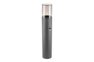 Oprawa ogrodowa MEDIO-P 50 PIR, E27, MAX.15W, AC220-240V, IP54, słupek, grafitowy GTV