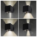 Kinkiet ogrodowy LED QUERK 2x3W 3000K IP54 czarny LED2B