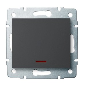 LOGI 02-1110-141 grafitowy łącznik jednobiegunowy LED 25256 Kanlux