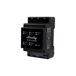 Shelly LAN Switch 5-portowy Ethernet RJ45 na szynę DIN