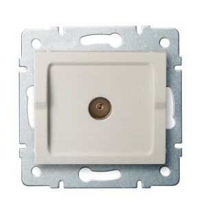 LOGI 02-1290-003 kremowy gniazdo antenowe typu TV przelotowe 25156 Kanlux