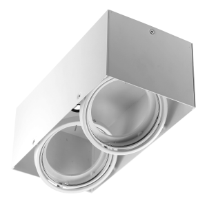 PIREO II sufitowa oprawa natynkowa podwójna biała GTV