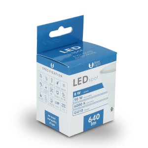 Żarówka LED GU10 8W 230V 6000K biała zimna 640lm 97403 Forever Light