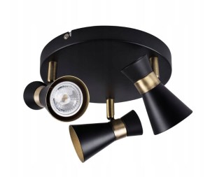 MILENO EL-3O B-AG oprawa ścienno-sufitowa czarno-złota 29112 Kanlux