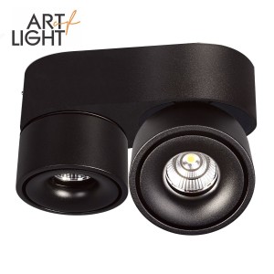LAHTI MINI 2X8W oprawa natynkowa czarna KQLM2X8B KOBI
