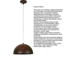 HEMISPHERE RUST S PL lampa wisząca 6367 Nowodvorski Lighting - NEGOCJUJ CENĘ!