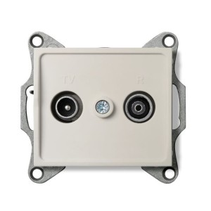 LOGI 02-1330-003 kremowy gniazdo RTV końcowe 25160 Kanlux