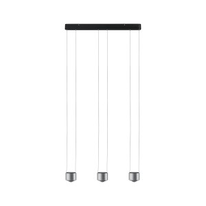 ALDAN lampa wisząca LED ściemnialna 3x9W 230V 2700K czarna/szczotkowane aluminium 79720 Paulmann