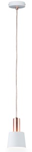 NEORDIC HALDAR lampa wisząca max. 1x20W E14 230V biała/miedź 79656 Paulmann