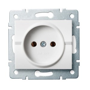 LOGI 02-1210-102 biały gniazdo zasilające pojedyncze 25084 Kanlux