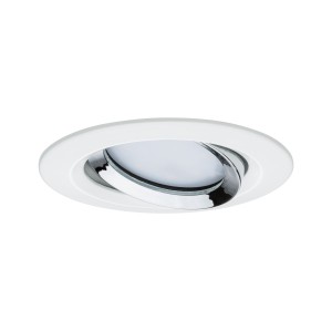 NOVA PLUS COIN oprawa wbudowywana LED ruchoma 1x6,8W 230V 2700K IP65 ściemnialna biały mat/chrom 93685 Paulmann