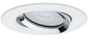 NOVA PLUS COIN oprawa wbudowywana LED ruchoma 1x6W 230V GU10 4000K IP65 ściemnialna biały mat/chrom 93673 Paulmann