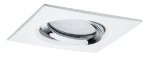 NOVA PLUS COIN oprawa wbudowywana LED ruchoma 1x6W 230V GU10 4000K IP65 ściemnialna biały mat/chrom 93674 Paulmann