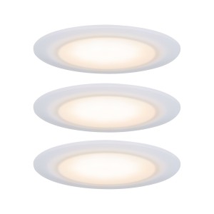 PREMIUM SUON zestaw opraw wbudowywanych LED stałych 3x6,5W 230V 2000-2700K IP44 ściemnialny biały/satyna 99942 Paulmann