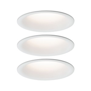 CYMBAL COIN zestaw opraw wbudowywanych LED stałych 3x6,8W 230V 2700K IP44 ściemnialny biały mat 93415 Paulmann