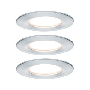 NOVA COIN zestaw opraw wbudowywanych LED stałych 3x6,5W 230V 2700K IP44 aluminium 93462 Paulmann
