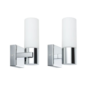 GEMINI zestaw kinkietów max. 2x20W E14 230V IP44 chrom/satynowy 70354 Paulmann