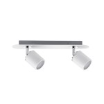 TUBE SPOTLIGHT oprawa sufitowo-ścienna max. 2x10W GU10 230V IP44 biały/chrom 66718 Paulmann