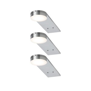 Zestaw opraw meblowych LED 3x3,2W 230V 2700K szczotkowane żelazo 93567 Paulmann