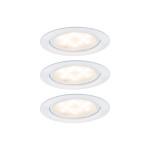 Micro Line FLAT zestaw opraw wbudowywanych meblowych LED 3x4,5W 230V 2700K biały 93554 Paulmann