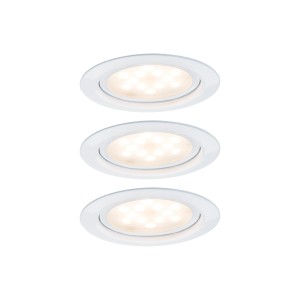 Micro Line FLAT zestaw opraw wbudowywanych meblowych LED 3x4,5W 230V 2700K biały 93554 Paulmann