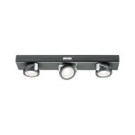 ROTATE lampka meblowa LED na baterie 3x0,2W 3000K chrom mat/antracyt 70636 Paulmann