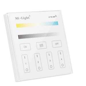 Panel naścienny CCT (230V) 4-strefy T2 Mi-Light